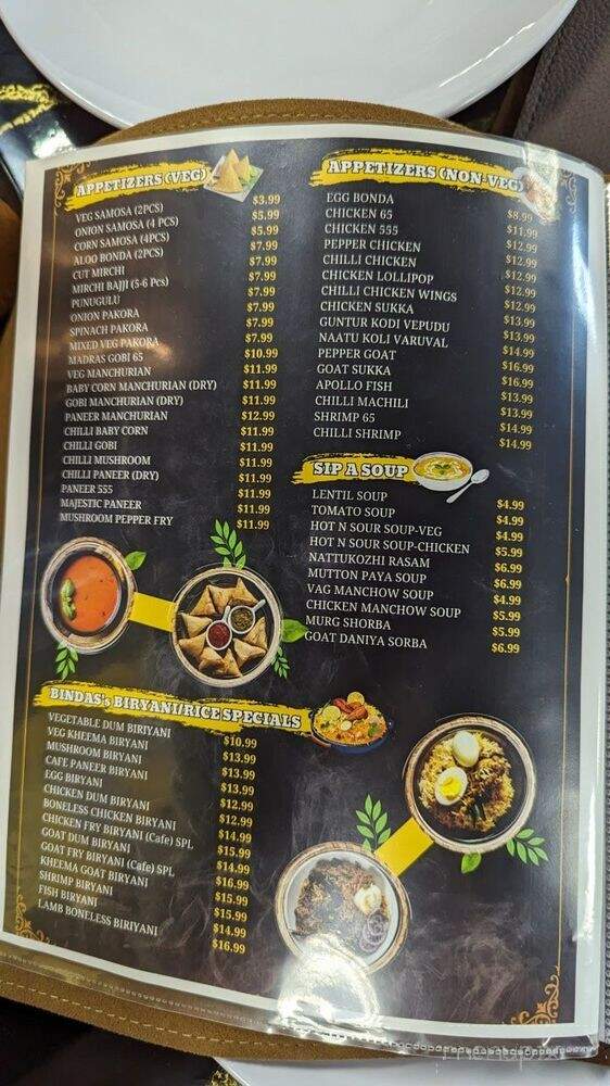 Cafe India - Memphis, TN menu_pic