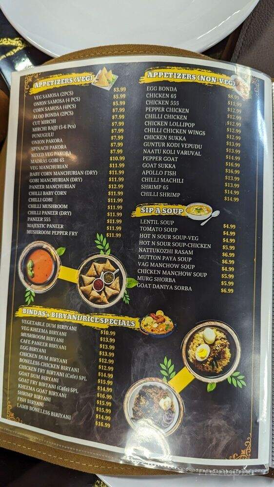 Cafe India - Memphis, TN menu_pic