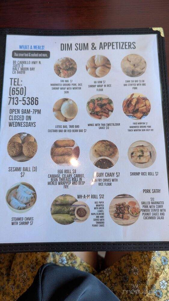 What A Meals - Half Moon Bay, CA menu_pic