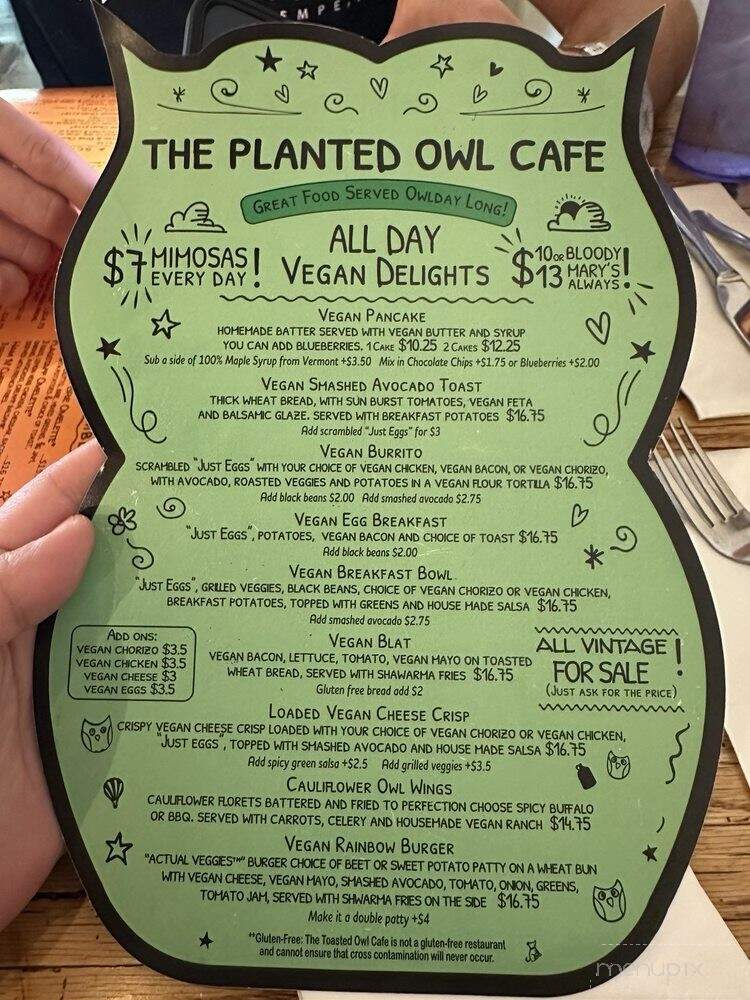 The Toasted Owl Cafe - Phoenix, AZ menu_pic