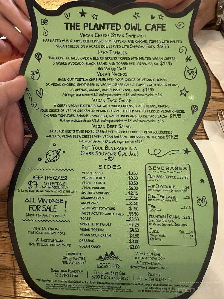 The Toasted Owl Cafe - Phoenix, AZ menu_pic