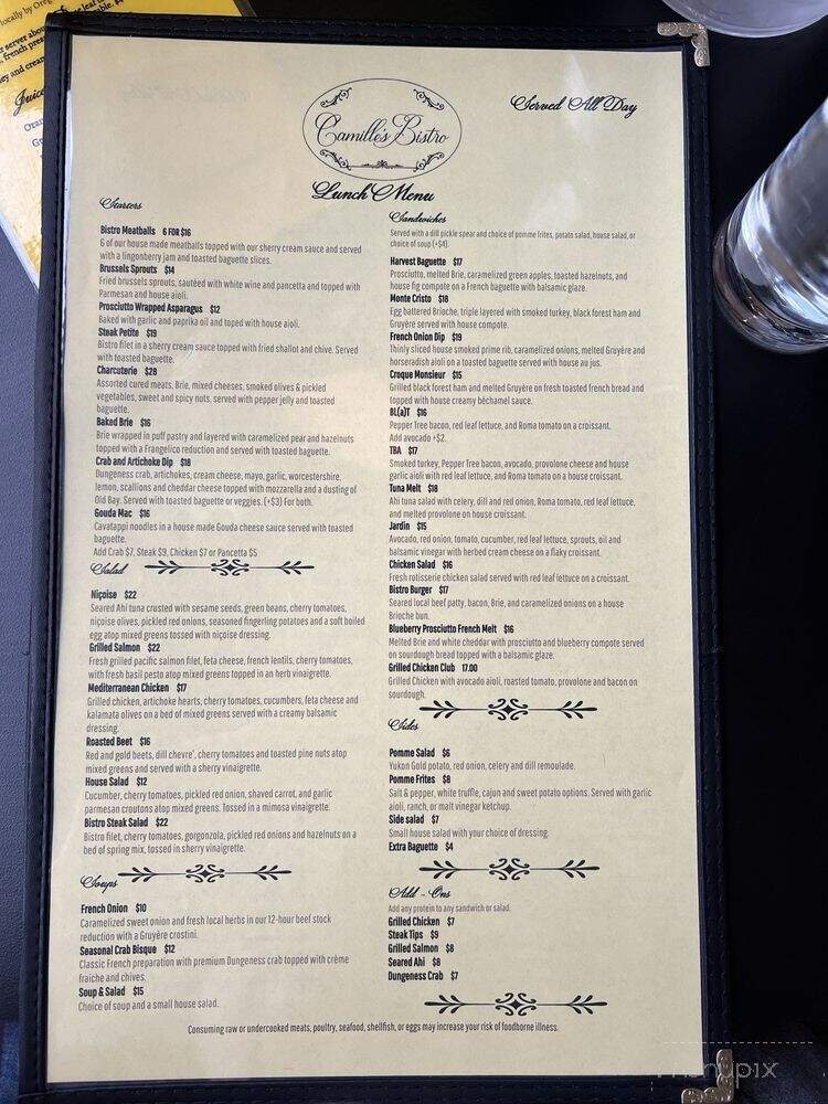 Camille's Bistro - Albany, OR menu_pic