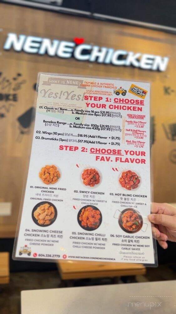 Nene Chicken - Vancouver, BC menu_pic