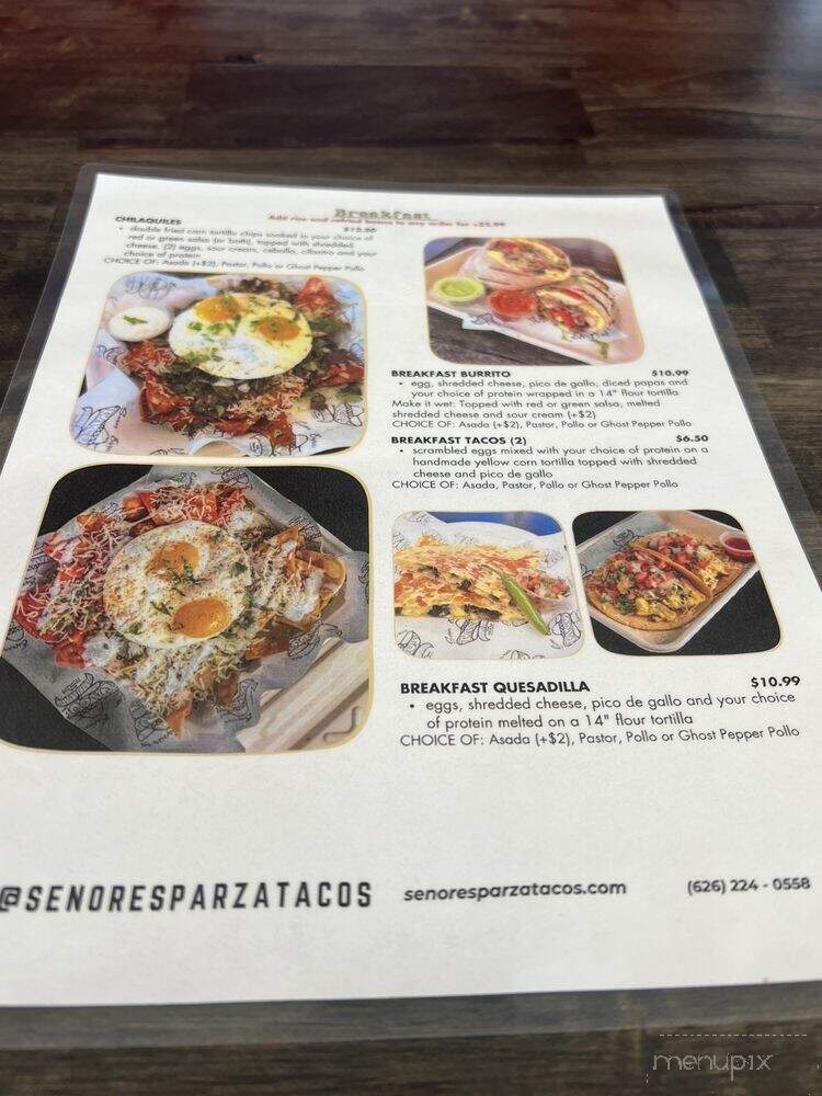 Senor Esparza Tacos - Azusa, CA menu_pic