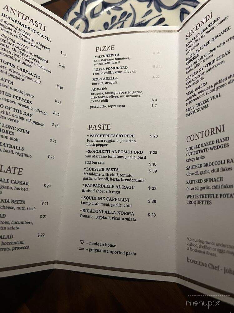 Ambra West Village - New York, NY menu_pic