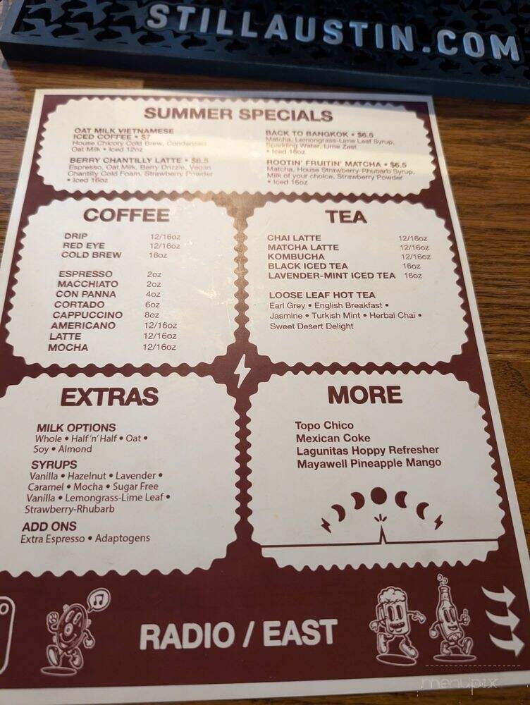 Radio/East - Austin, TX menu_pic