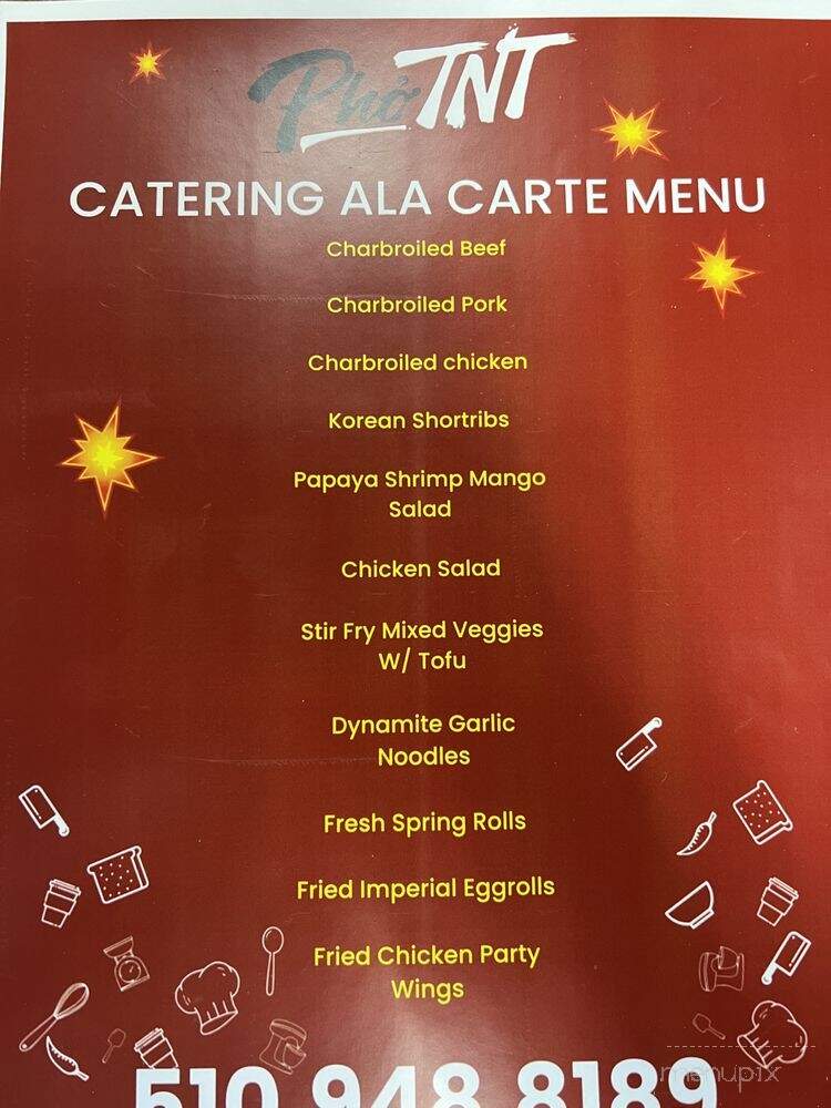 Pho TNT - Hercules, CA menu_pic