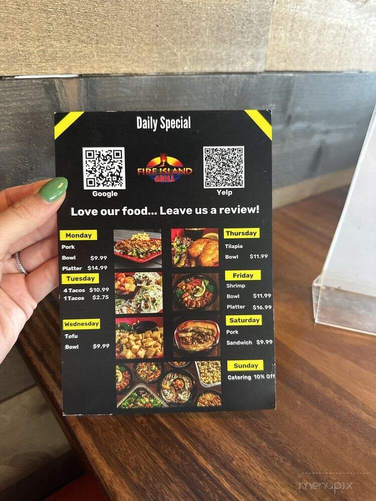 Fire Island Grill - Santa Clarita, CA menu_pic