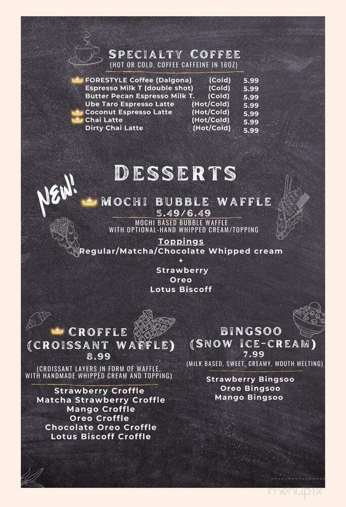 FORESTea - Sumner, WA menu_pic