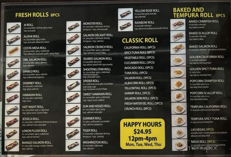 Koyi Sushi - Costa Mesa, CA menu_pic