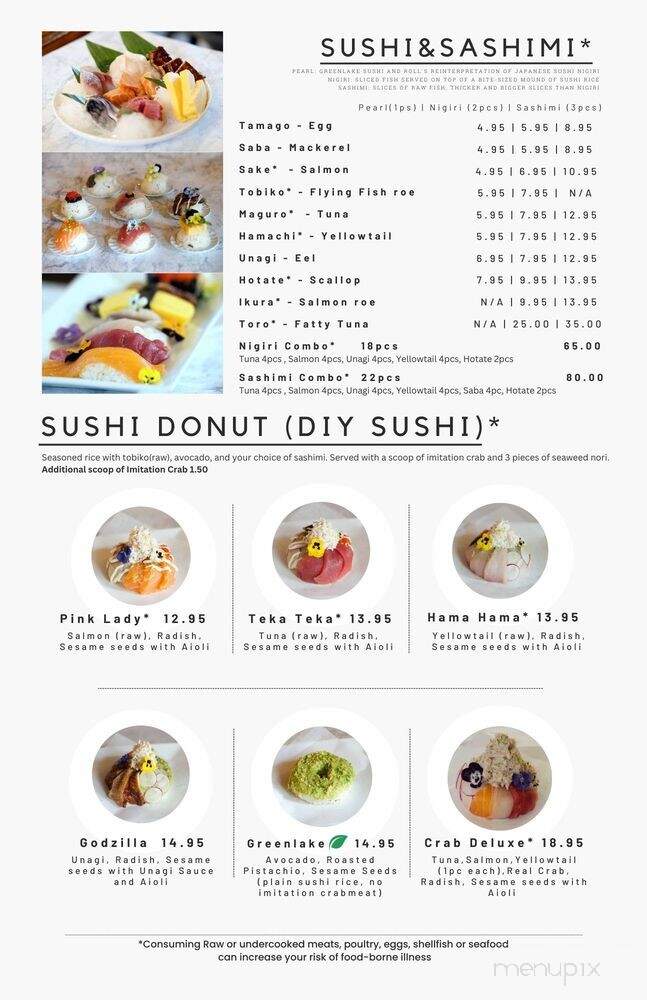 Greenlake Sushi and Roll - Seattle, WA menu_pic