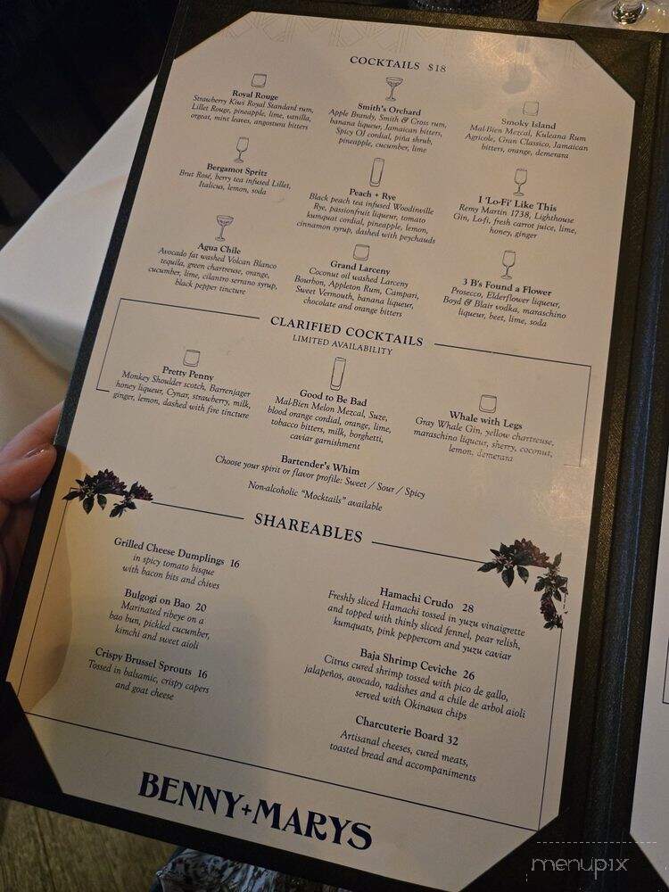 Benny and Mary's - Irvine, CA menu_pic