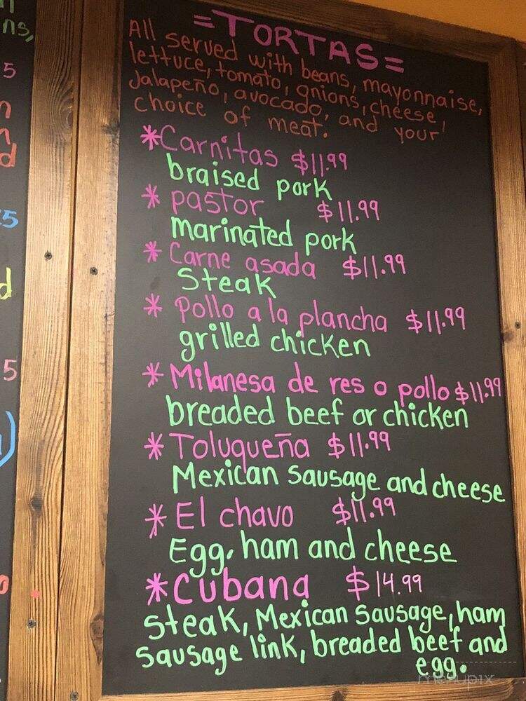 Casa Mexicana - Brevard, NC menu_pic