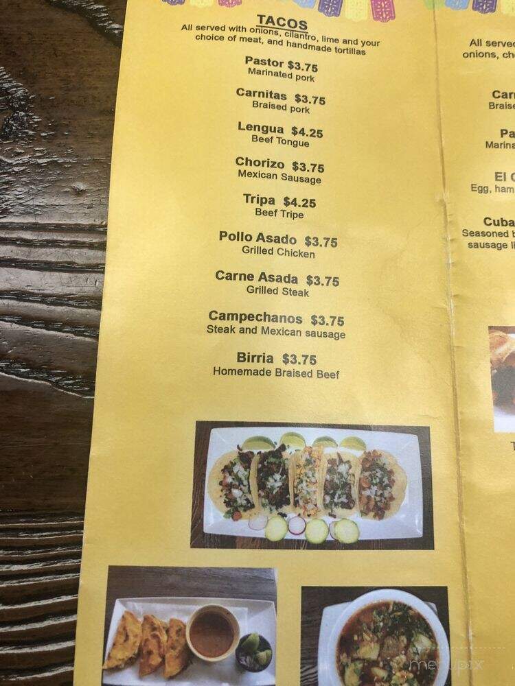 Casa Mexicana - Brevard, NC menu_pic