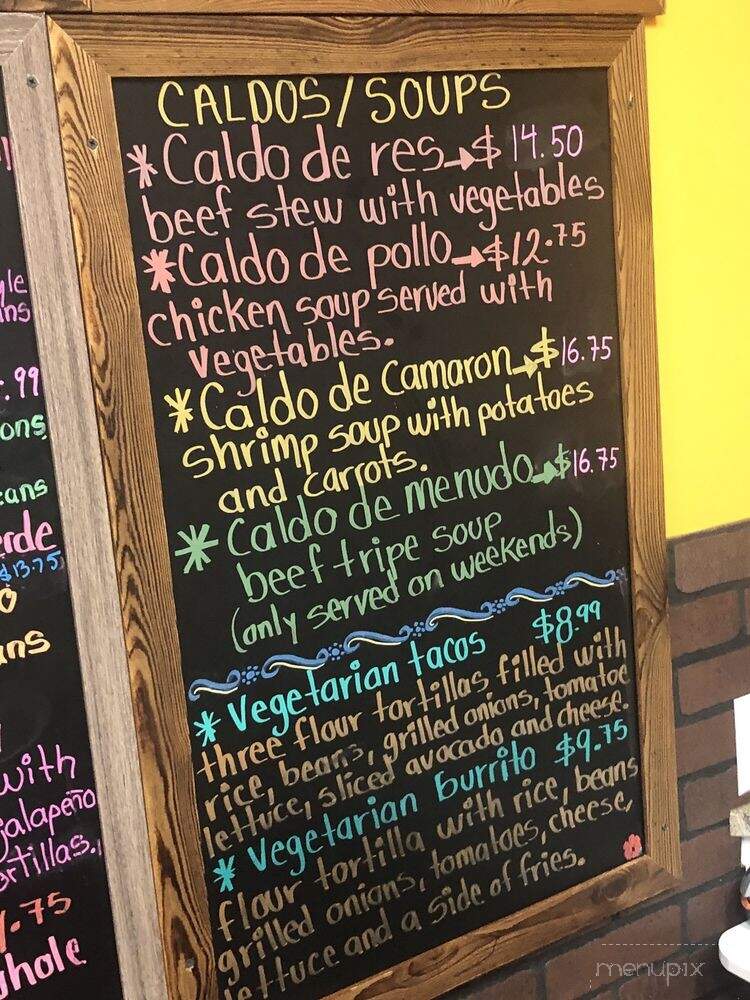 Casa Mexicana - Brevard, NC menu_pic