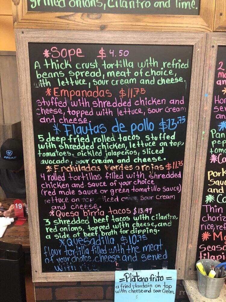 Casa Mexicana - Brevard, NC menu_pic