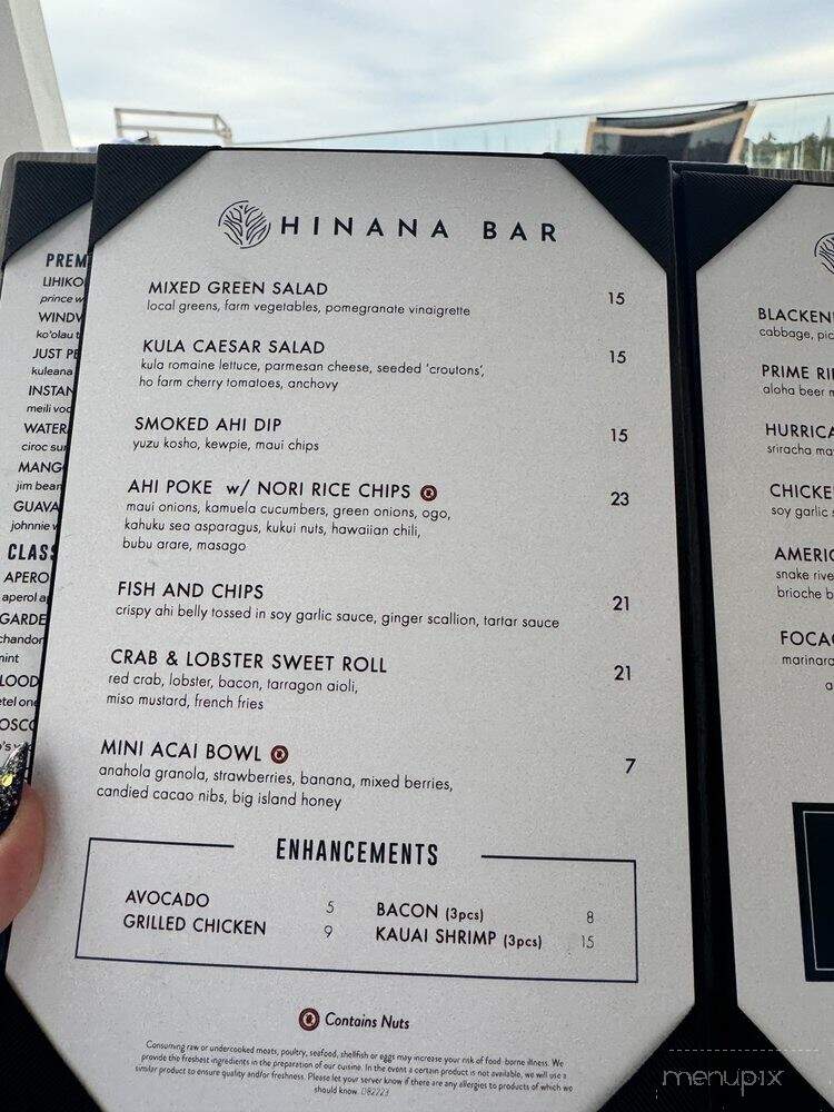 Hinana Bar - Honolulu, HI menu_pic
