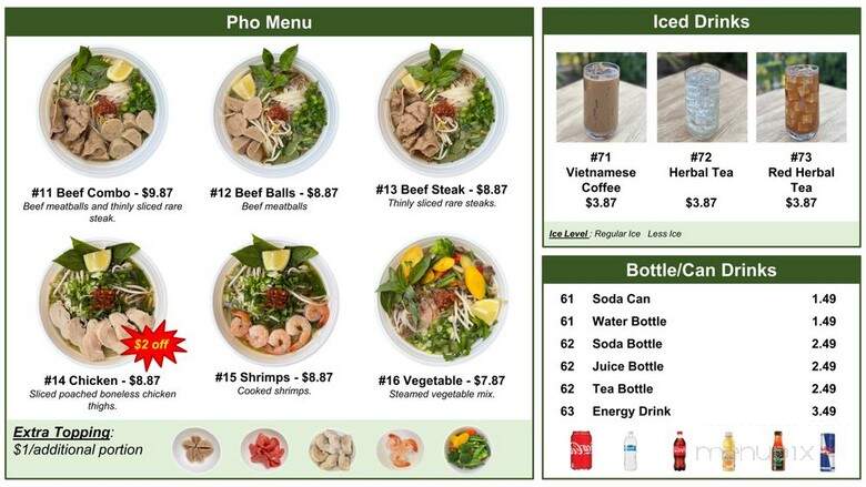 Pho Express - Cypress, CA menu_pic