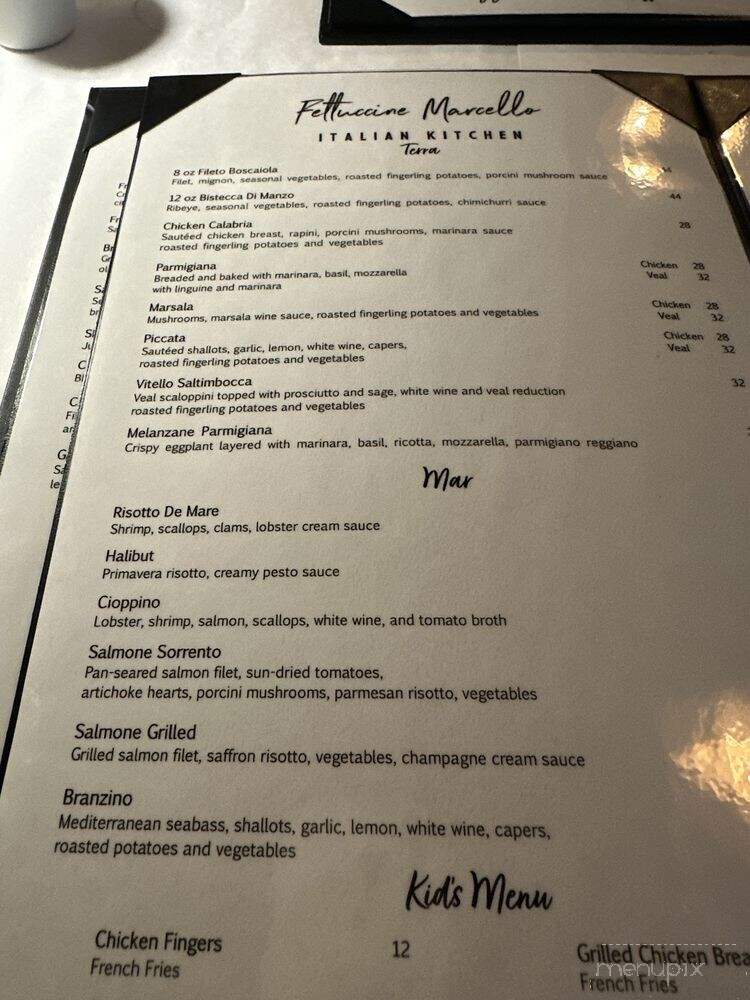 Fettuccine Marcello Italian Kitchen - San Clemente, CA menu_pic