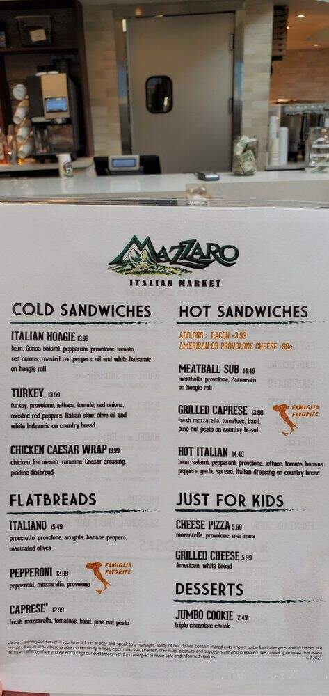 Mazzaro Italian Market - Clearwater, FL menu_pic