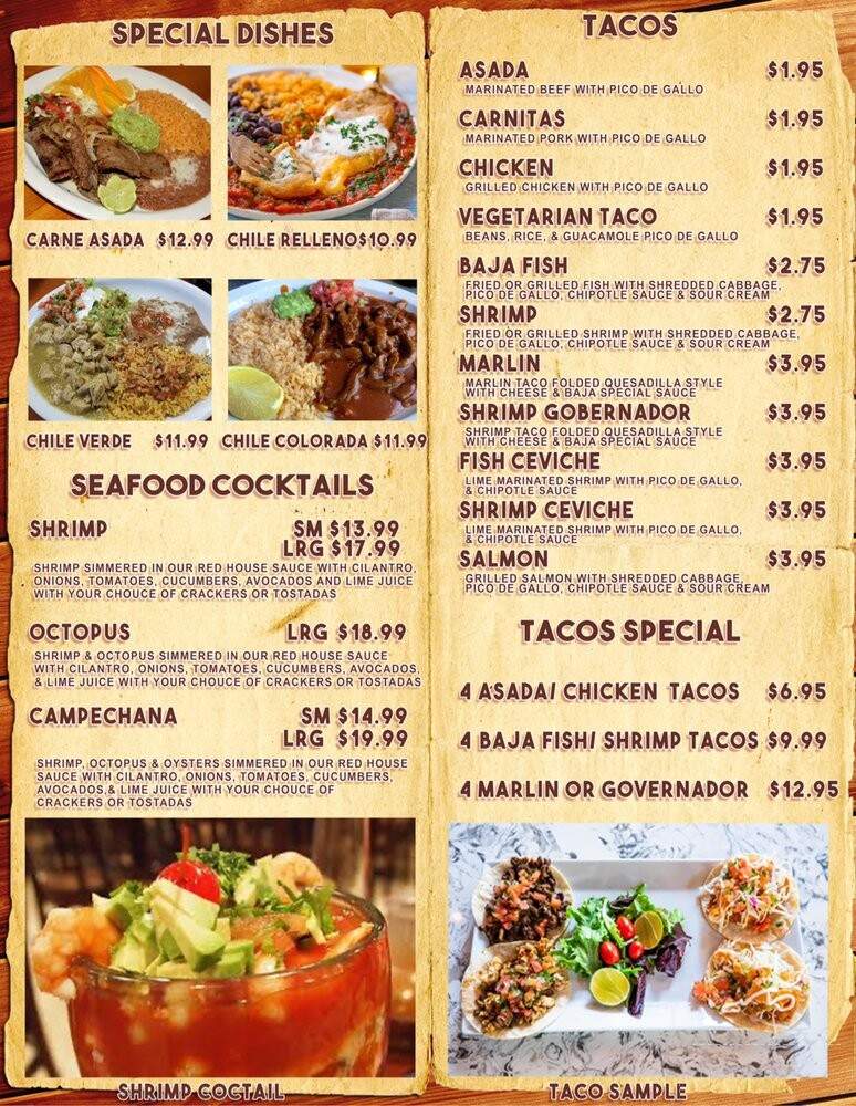 Baja's Grill - Downey, CA menu_pic