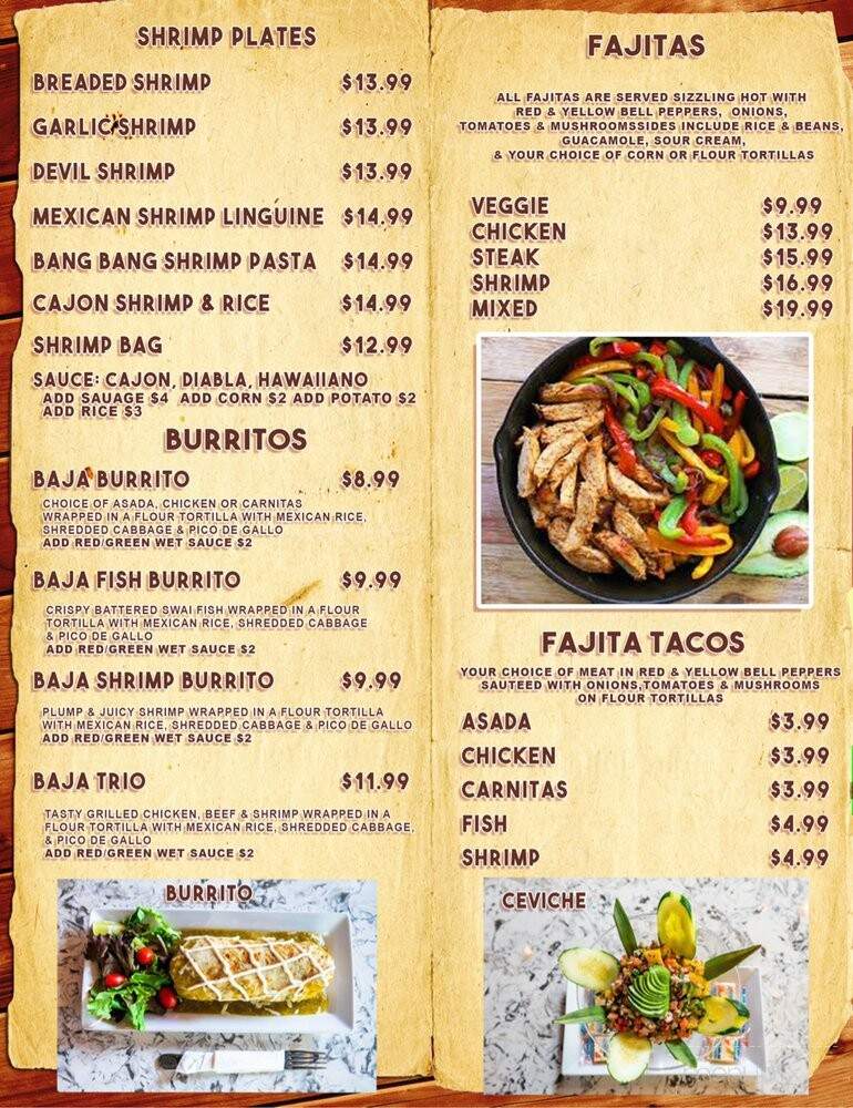 Baja's Grill - Downey, CA menu_pic