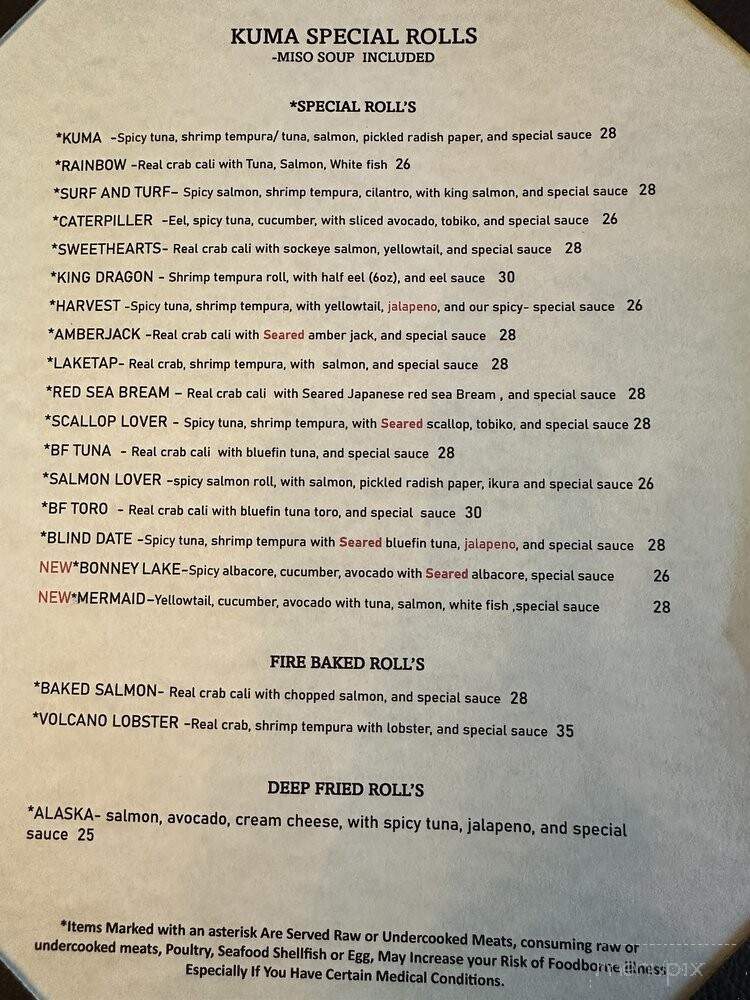 Sushi Kuma - Bonney Lake, WA