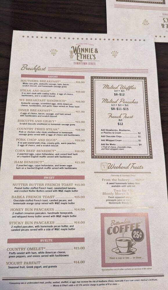 Winnie & Ethel's Downtown Diner - Las Vegas, NV menu_pic