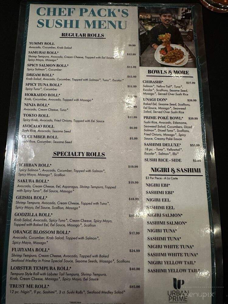 Urban Prime - Melbourne, FL menu_pic
