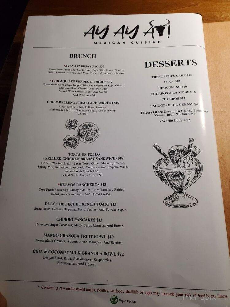 AyAyAy! Mexican Cuisine - Henderson, NV menu_pic