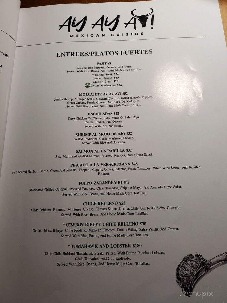 AyAyAy! Mexican Cuisine - Henderson, NV menu_pic