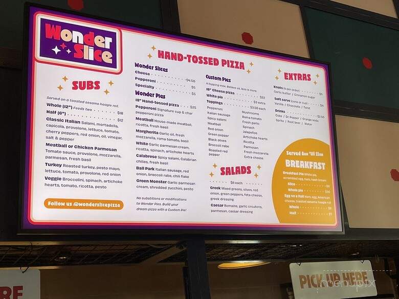 Wonder Slice Pizza - San Antonio, TX menu_pic