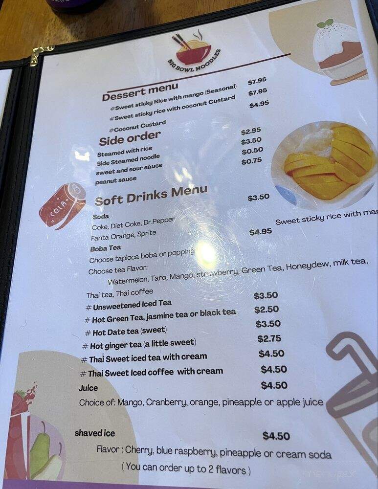 Big Bowl Noodles - Flagstaff, AZ menu_pic