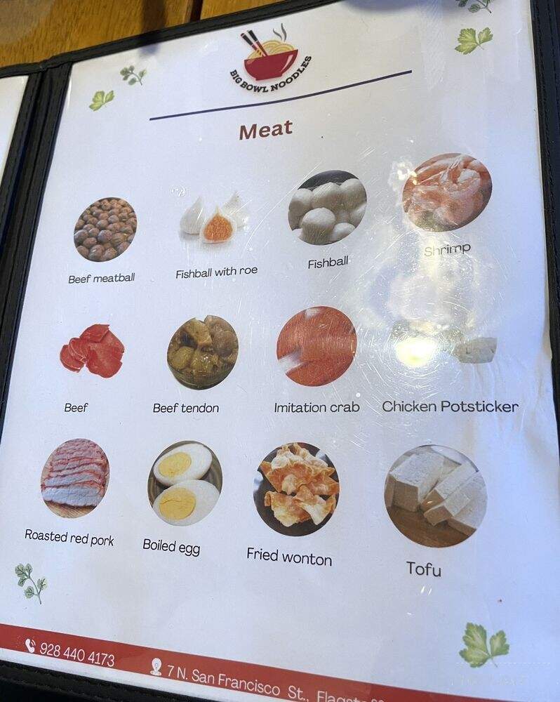 Big Bowl Noodles - Flagstaff, AZ menu_pic