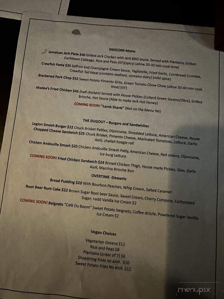Legion Sports Bar & Grill - Bellevue, WA menu_pic