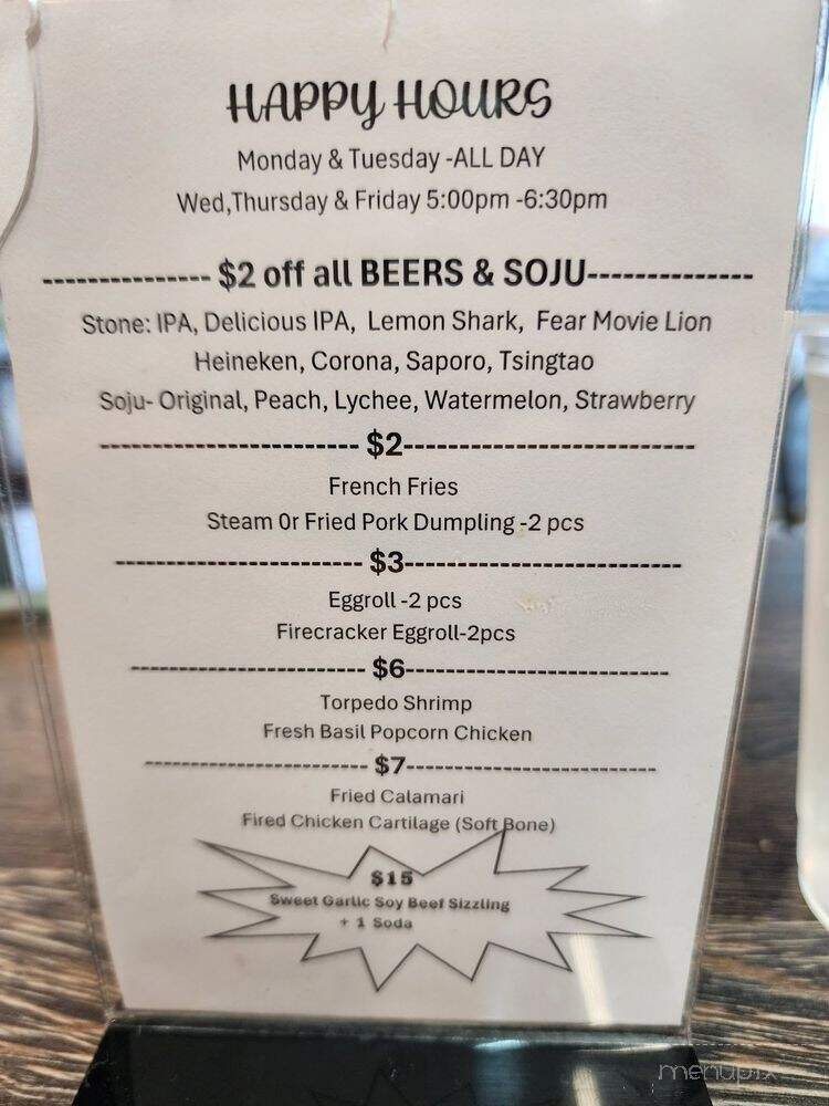 Tasty Pot - Oceanside, CA menu_pic