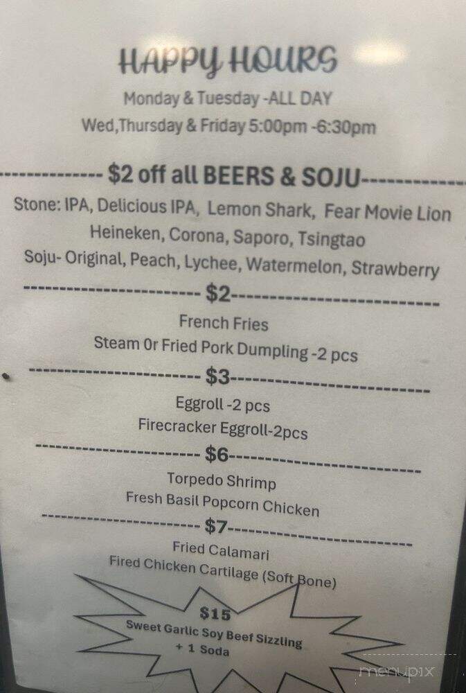 Tasty Pot - Oceanside, CA menu_pic