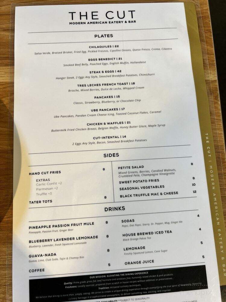 The Cut - Rancho Cucamonga, CA menu_pic