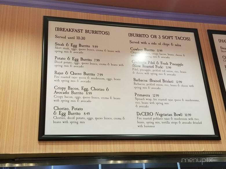 Decolores Burrito Joint - Chicago, IL menu_pic