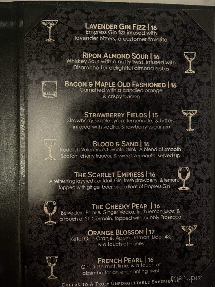 Falcon's Lair - Ripon, CA menu_pic