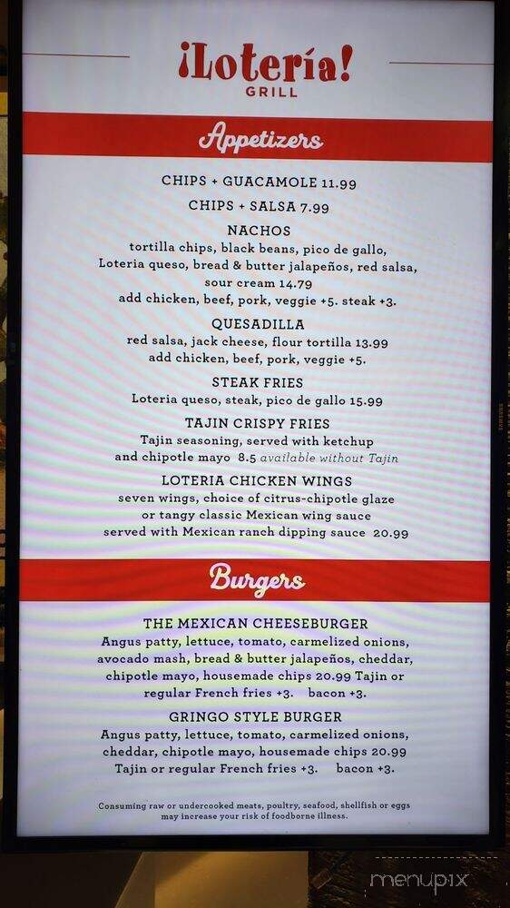 Loteria Grill - Los Angeles, CA menu_pic