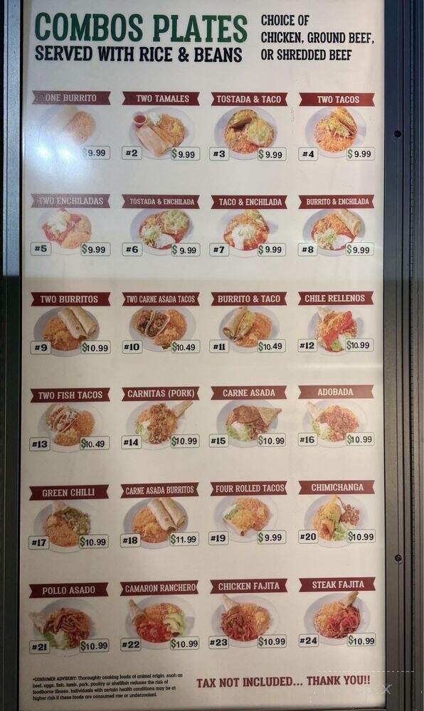 Lina's Mexican Restaurant - Omaha, NE menu_pic