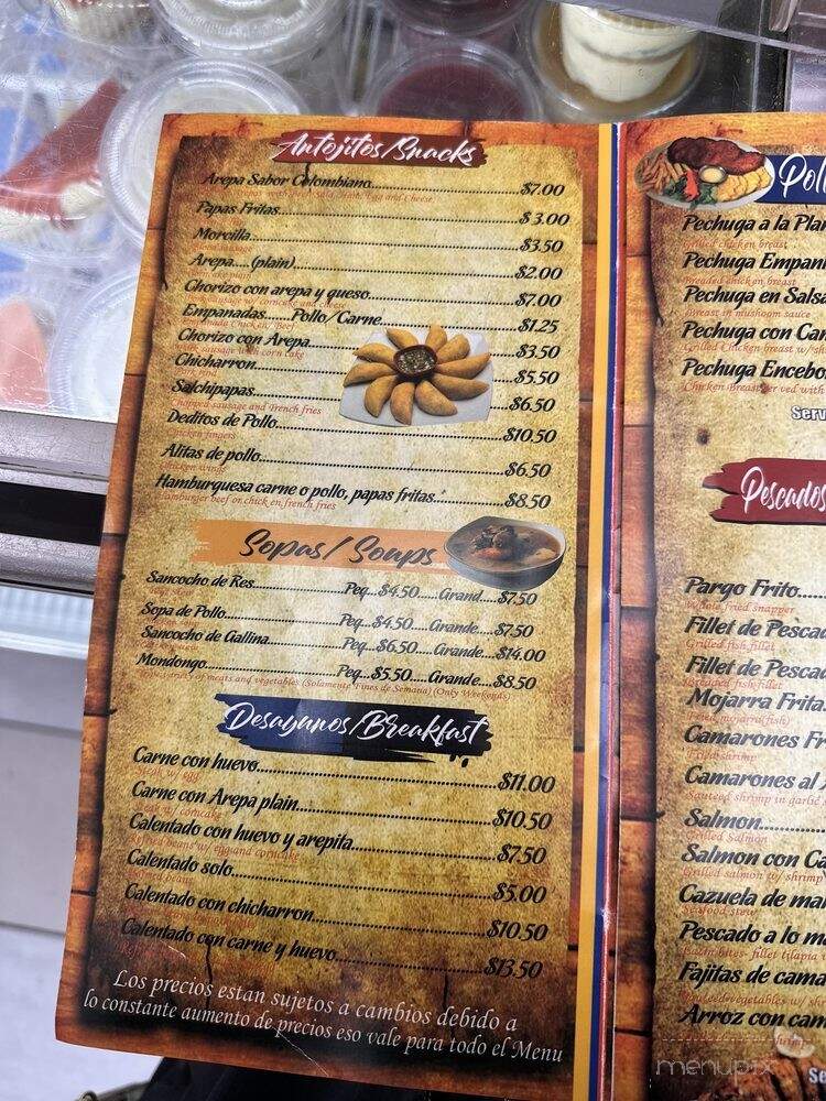 Sabor Colombiano - Elizabeth, NJ menu_pic