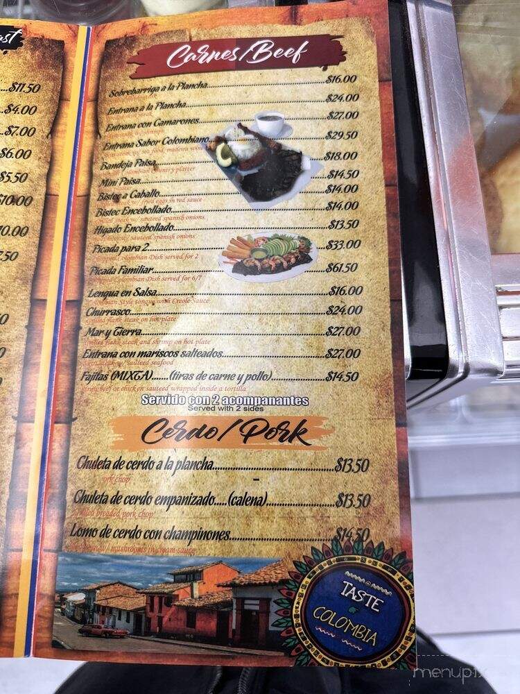Sabor Colombiano - Elizabeth, NJ menu_pic