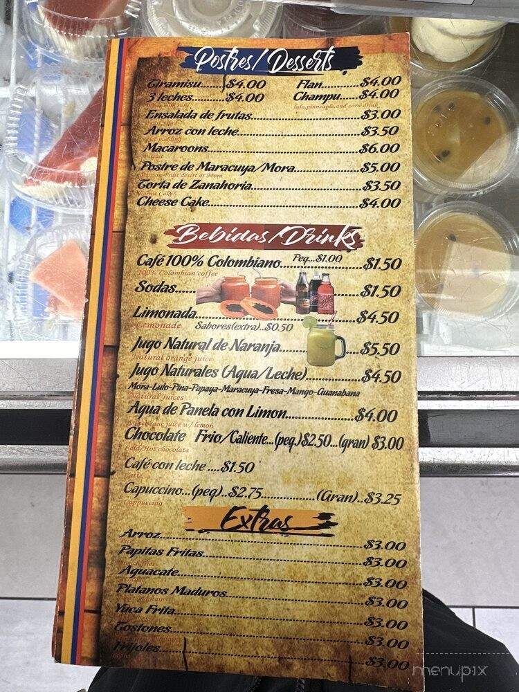 Sabor Colombiano - Elizabeth, NJ menu_pic