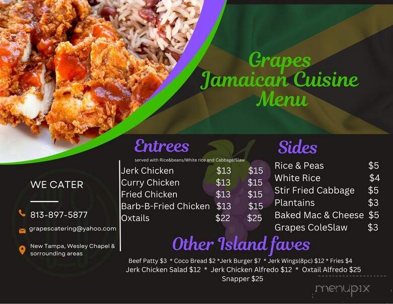 Grapes Jamaican Cuisine - Tampa, FL menu_pic