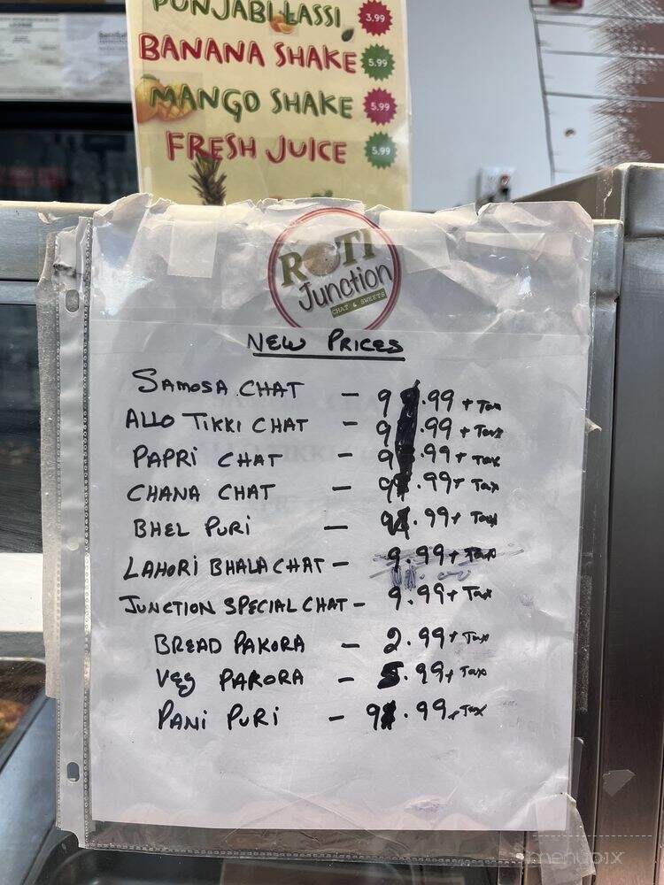 Roti Junction - Bensalem, PA menu_pic