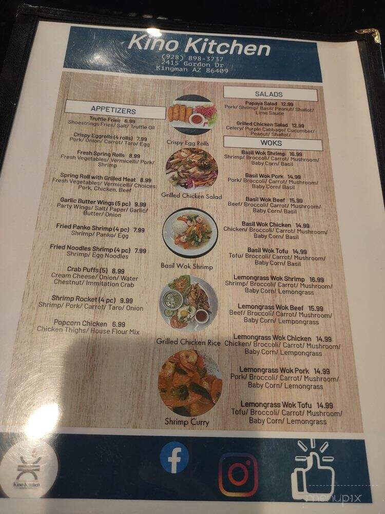 Kino Kitchen - Kingman, AZ menu_pic