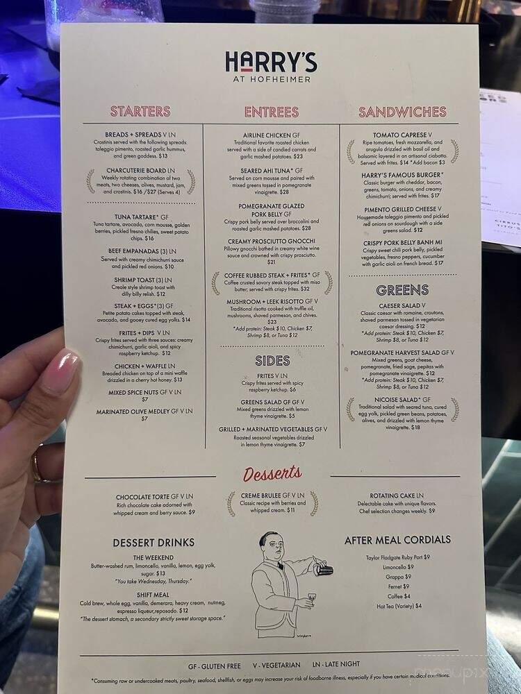 Harry's at Hofheimer - Richmond, VA menu_pic