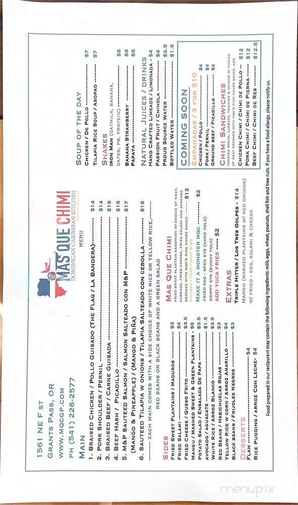 Mas Que Chimi - Grants Pass, OR menu_pic